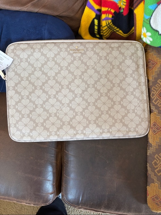 kate spade Handbags - kate spade beige floral logo laptop sleeve